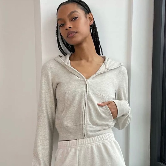 Aritzia TNA Rib Zip Hoodie - Picture 2 of 5